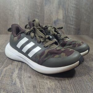 Adidas Boys FortaRun 2.0 Cloudfoam IE1972 Green Camo Running Sneakers Size 2.5